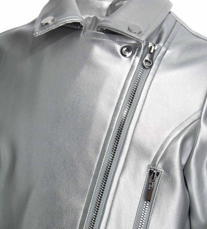 Original Marines Suni Deri Biker Ceket