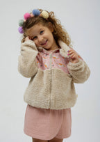 Miela Kids Unicorn Teddy Ceket - Pembe Unicorn Desenli