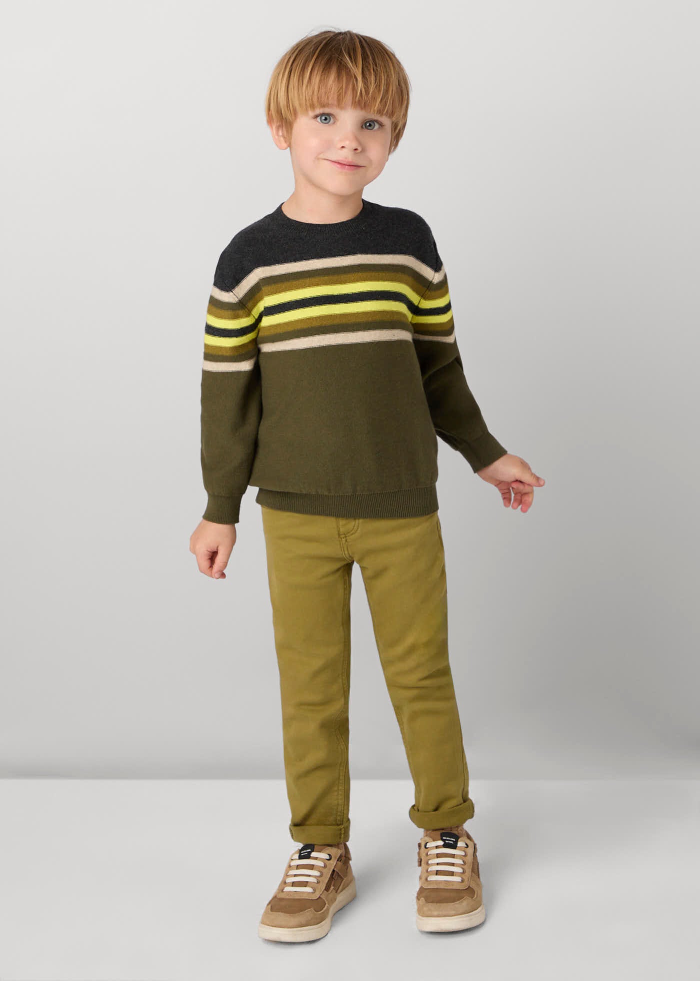 Mayoral 4539 Erkek Çocuk Slimfit Yeşil Pantolon - Riki Baby&Kids