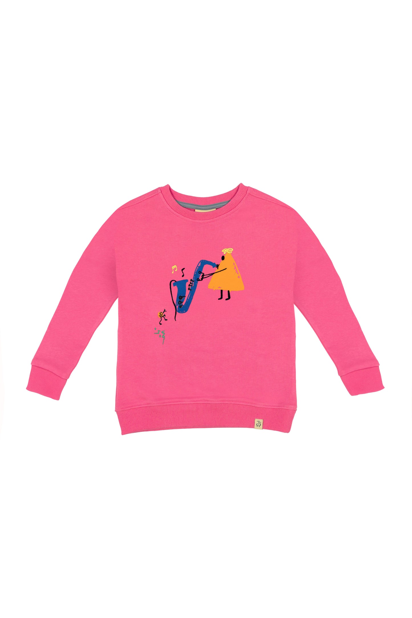 Musician Triangle Sweatshirt - Pink - Riki Baby&Kids