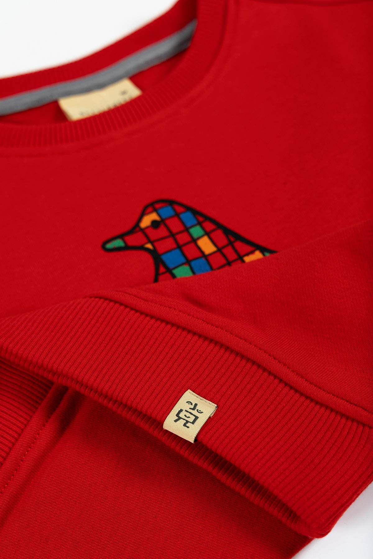 Penguen Ride Sweatshirt - Red - Riki Baby&Kids