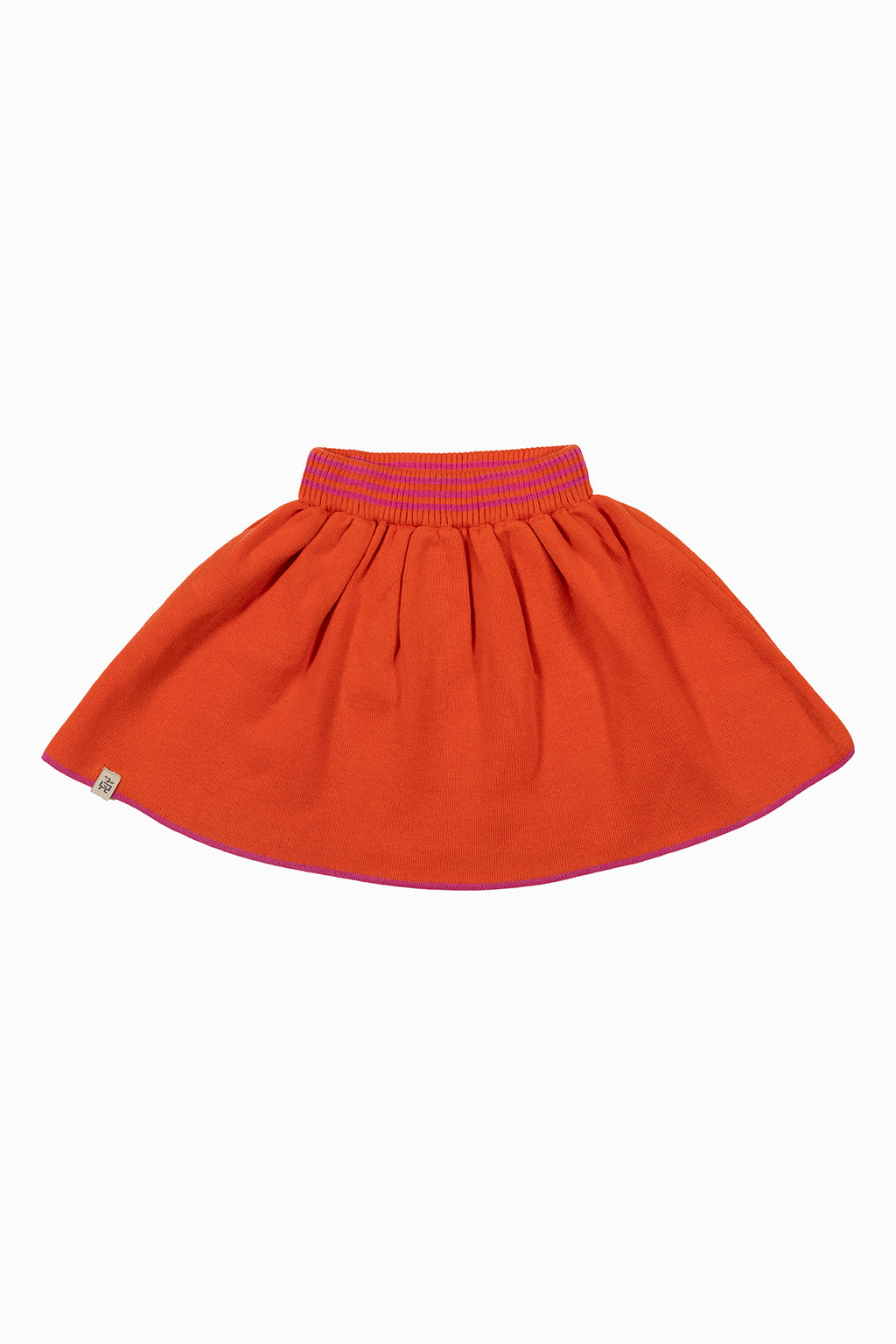 Striped Triko Etek - Turuncu