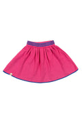 Striped Pamuk Triko Etek - Pembe
