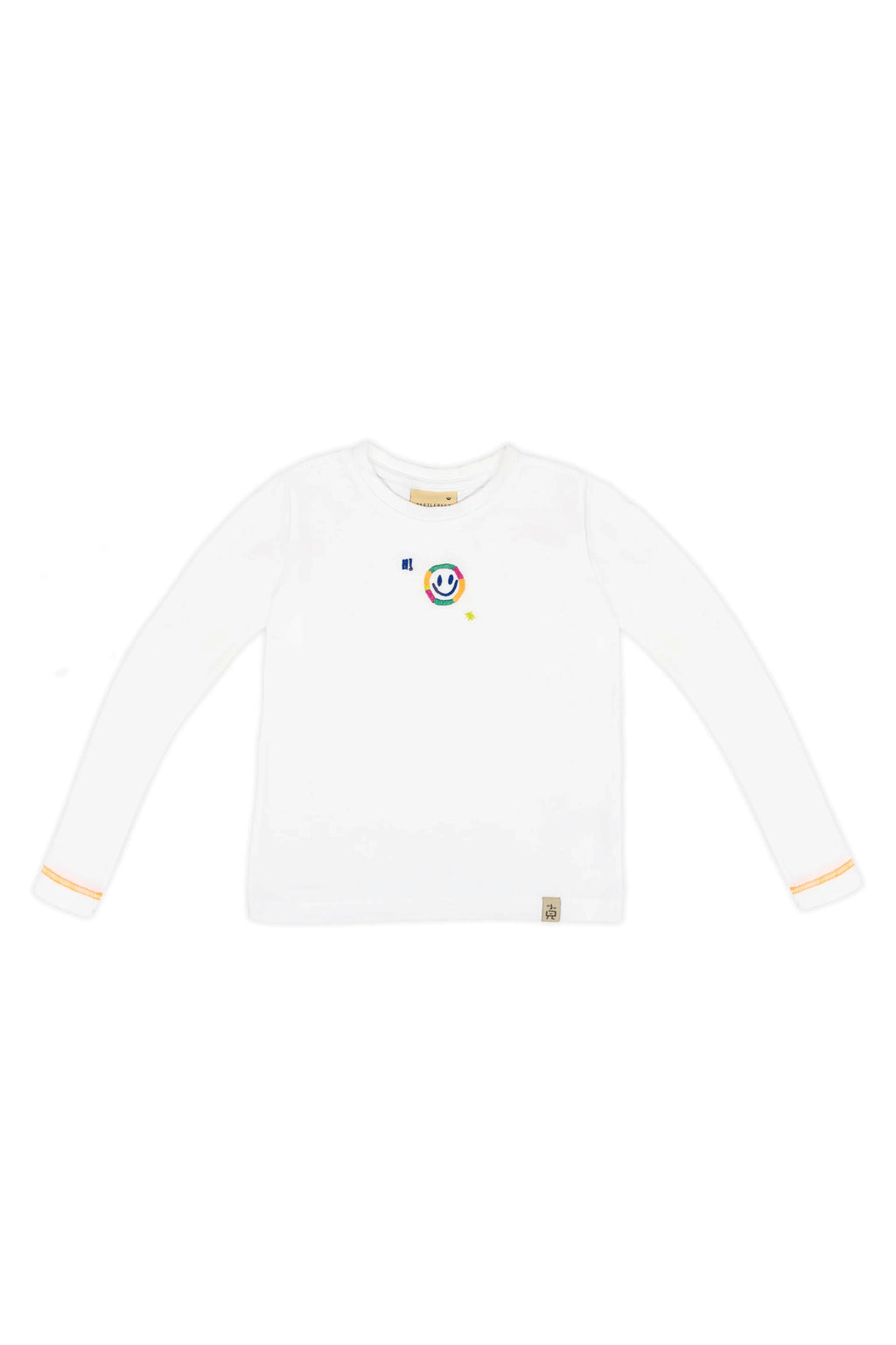 Hi Smiley Uzun Kollu T-Shirt – Beyaz