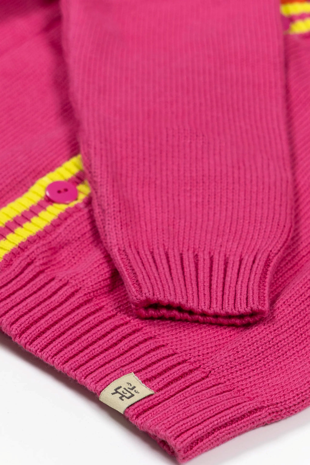 Stripes Triko Ceket – Pembe Çocuk Hırka