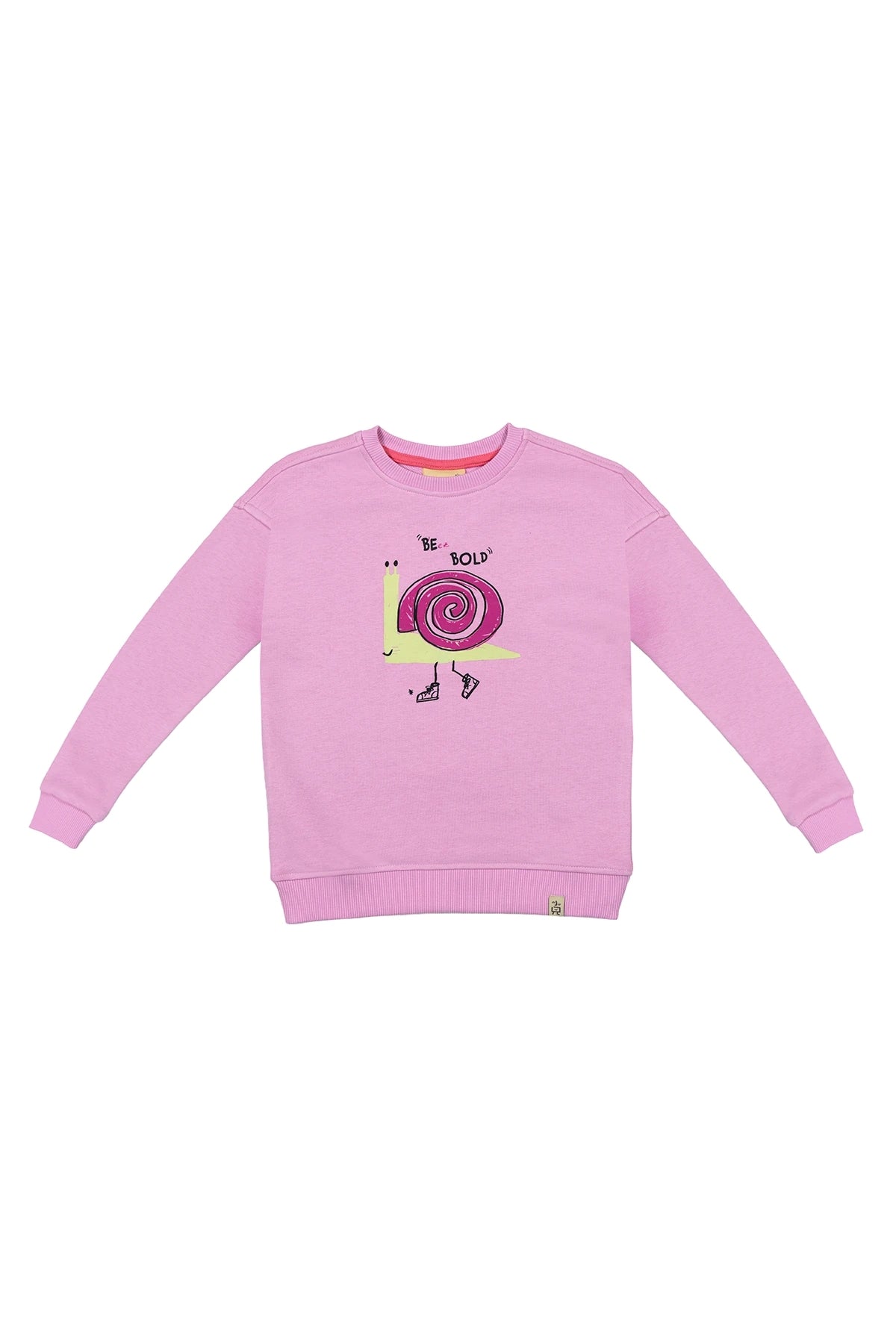“Be Bold” %100 Pamuk 3-İplik Pembe Sweatshirt