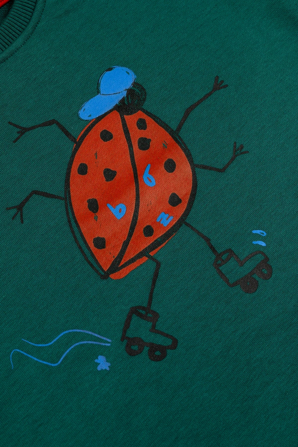 Lady Beetle Koyu Yeşil Pamuk Eşofman Takımı