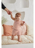 Patique Kız Bebek Kiraz Örgülü Organik Triko Takım