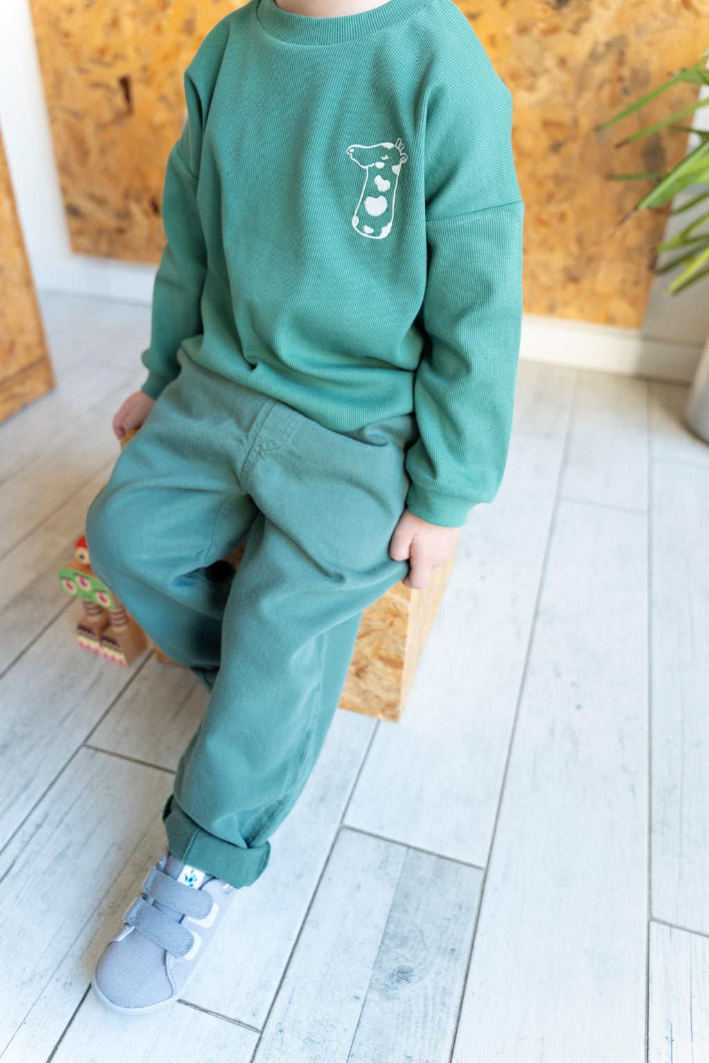 Little Yucca "Slouchy" Kanvas Pantolon - Derin Yeşil