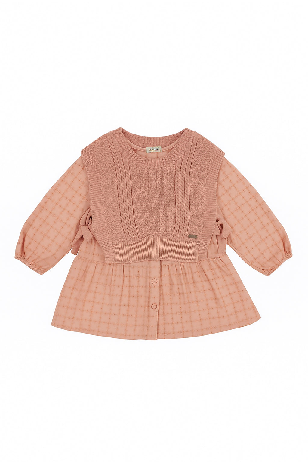 Patique Soft Knit Layer Dress – Triko Süveterli Dokulu Elbise