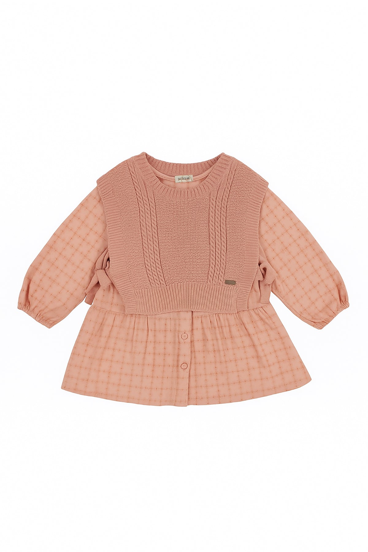 Patique Soft Knit Layer Dress – Triko Süveterli Dokulu Elbise