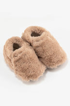 HopFrög Furry Furry Bej Kürk Barefoot Patik - Riki Baby&Kids