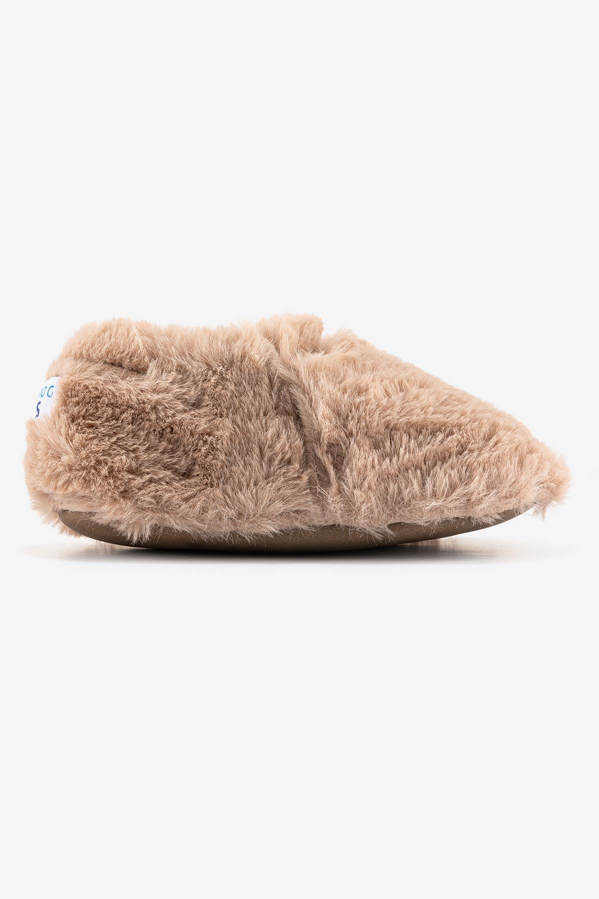 HopFrög Furry Furry Bej Kürk Barefoot Patik - Riki Baby&Kids