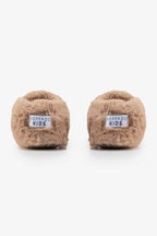 HopFrög Furry Furry Bej Kürk Barefoot Patik - Riki Baby&Kids