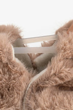 HopFrög Furry Furry Bej Kürk Barefoot Patik - Riki Baby&Kids