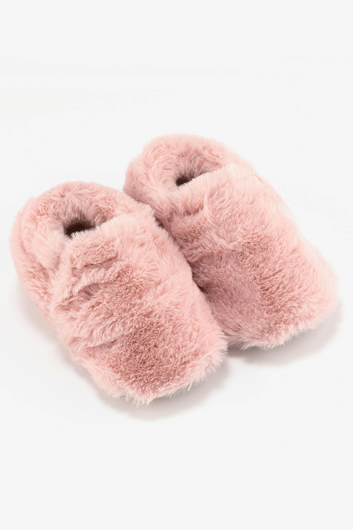 HopFrög Furry Furry Pembe Kürk Barefoot Patik - Riki Baby&Kids