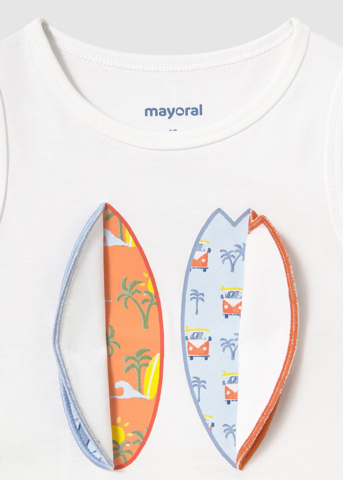 Mayoral 1069 Erkek Bebek Kolsuz Sörf Tişört
