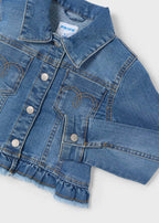 Mayoral 3408 Kız Çocuk Denim Ceket Mont