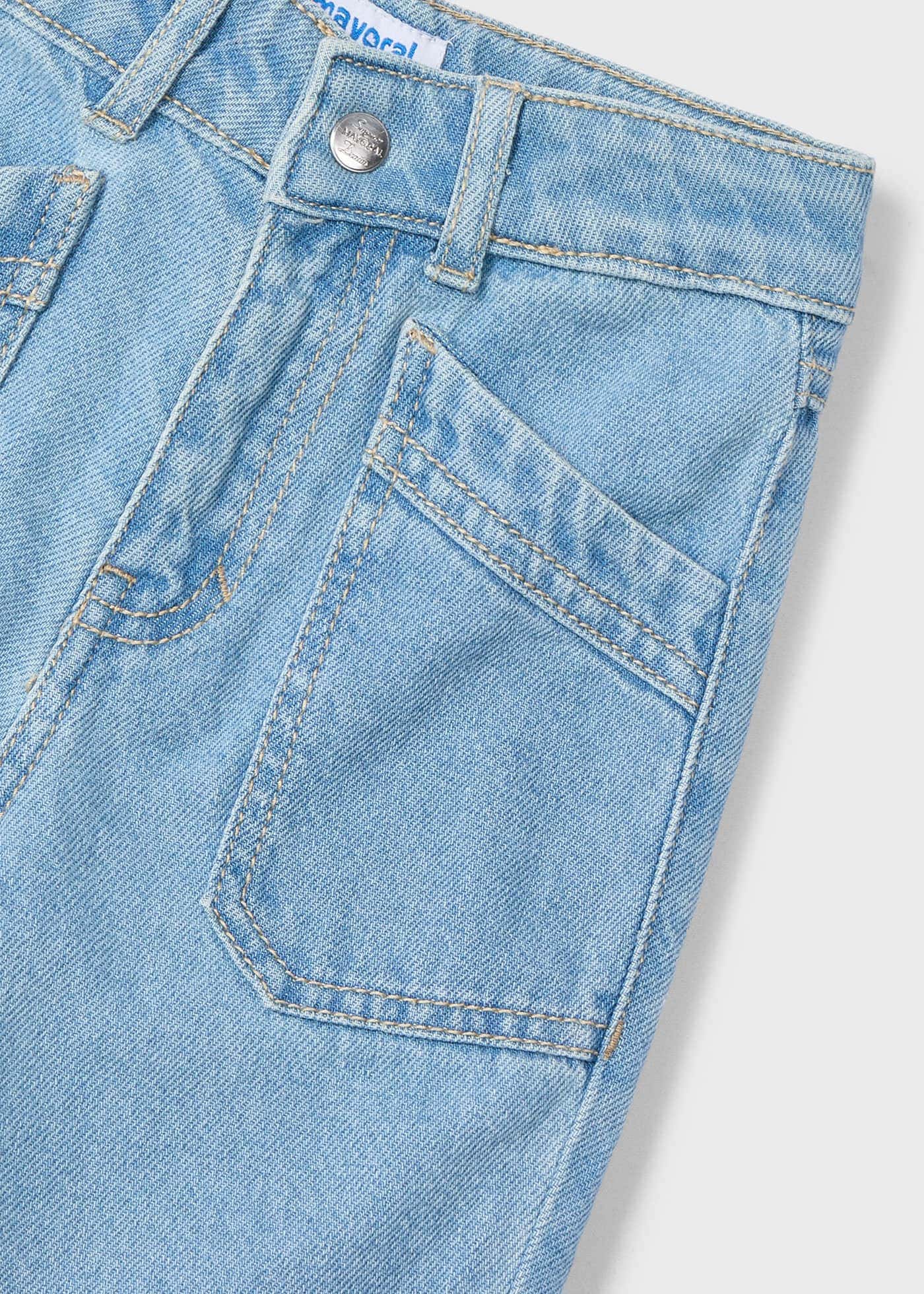 Mayoral 3554 Kız Çocuk Mom Jean Cep Detaylı