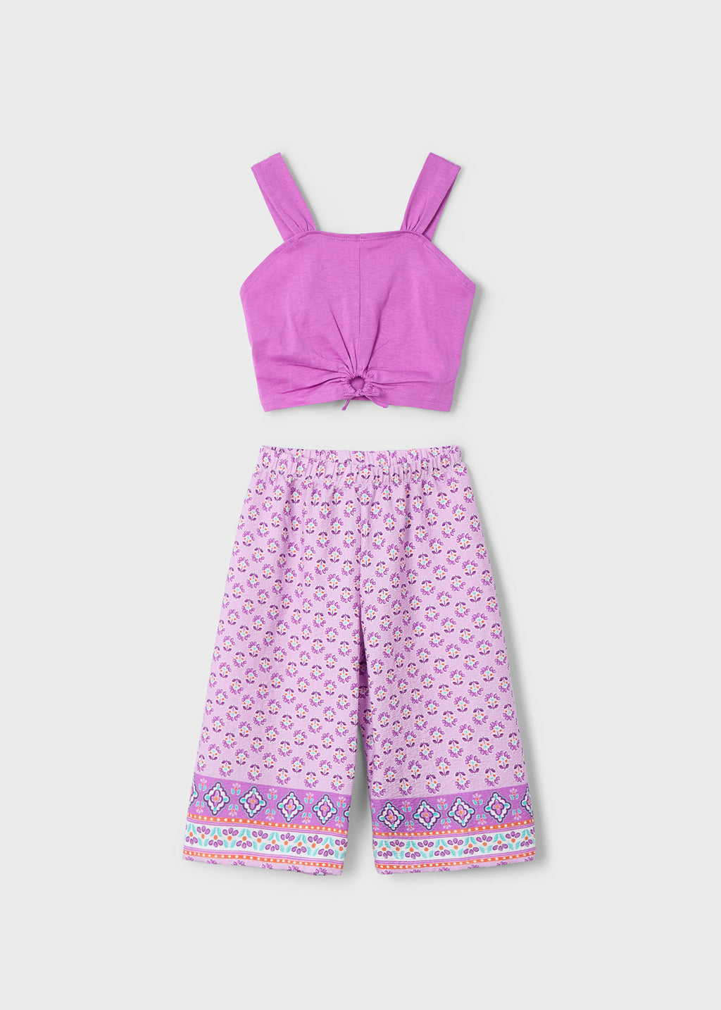 Mayoral 3562 Kız Çocuk Bohem Crop Pantolon Takım - Riki Baby&Kids