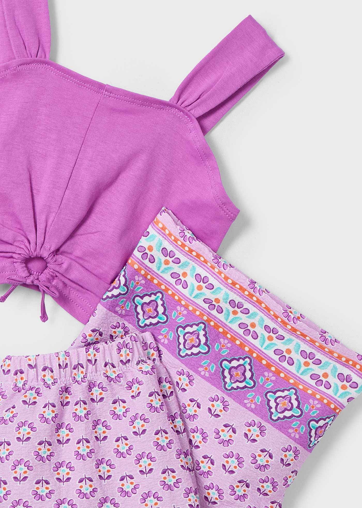Mayoral 3562 Kız Çocuk Bohem Crop Pantolon Takım - Riki Baby&Kids