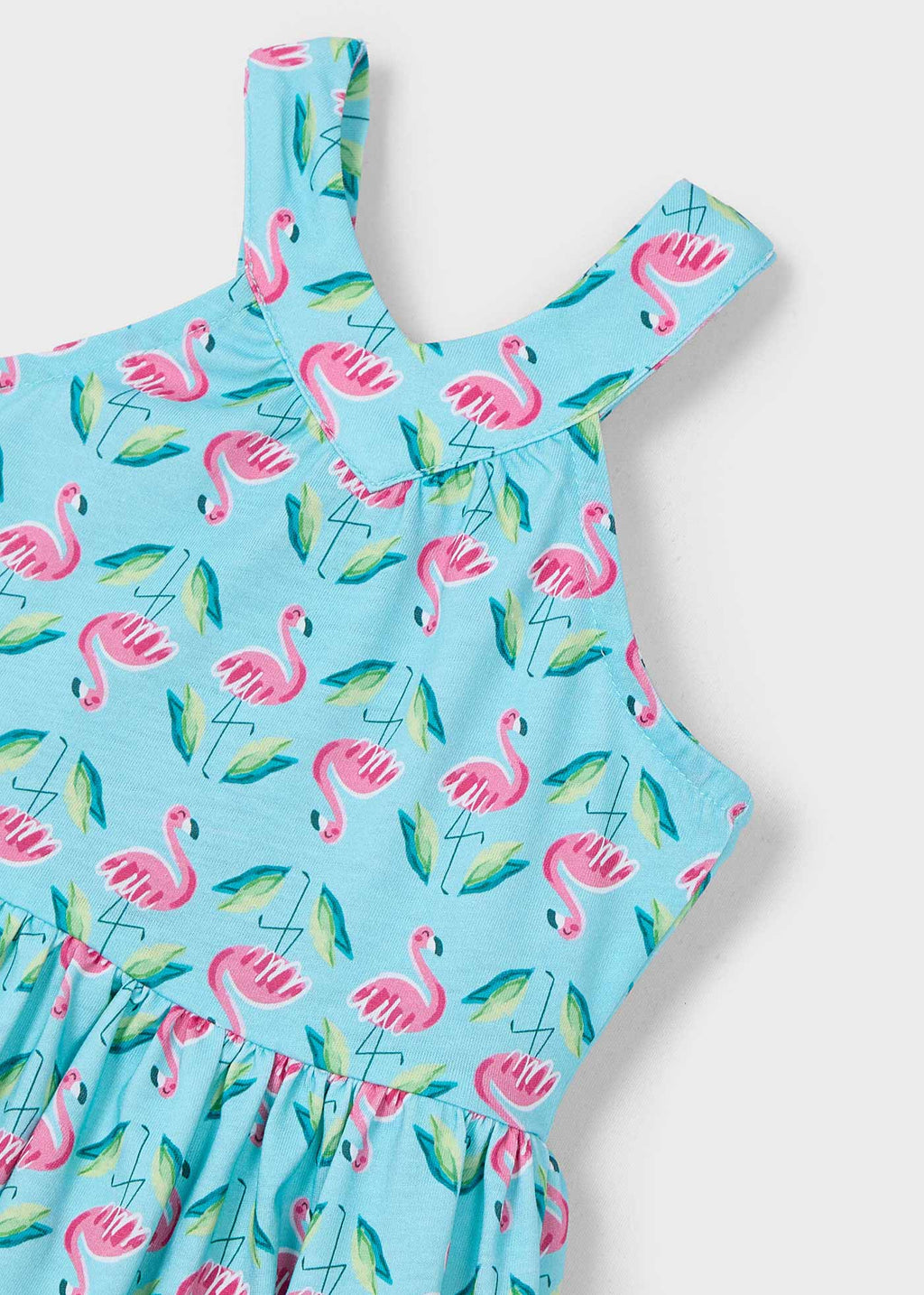 Mayoral 3938 Kız Çocuk Halter Yaka Flamingo Elbise