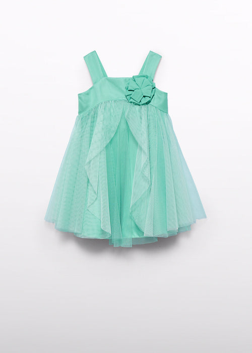 Abel & Lula 5049 Katmanlı Tül Yeşil Elbise