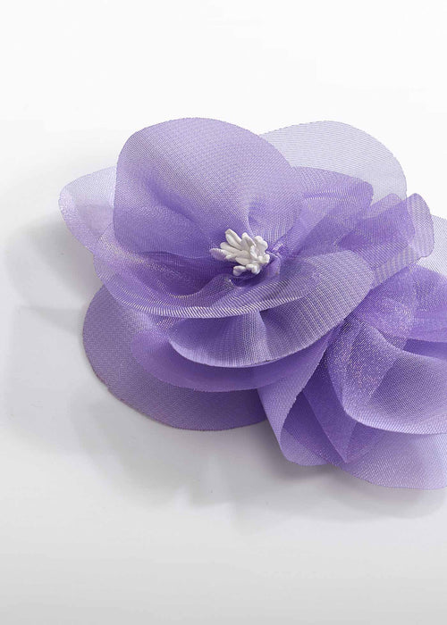 Abel & Lula Lila Mor Çiçekli Toka