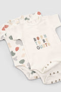 2'li Kısa Kollu Organik Pamuk Bebek Body Seti Animal Desenli - Riki Baby&Kids