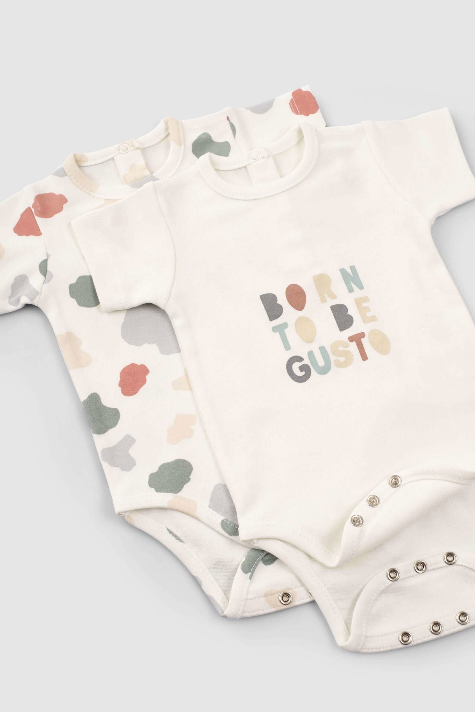 2'li Kısa Kollu Organik Pamuk Bebek Body Seti Animal Desenli - Riki Baby&Kids