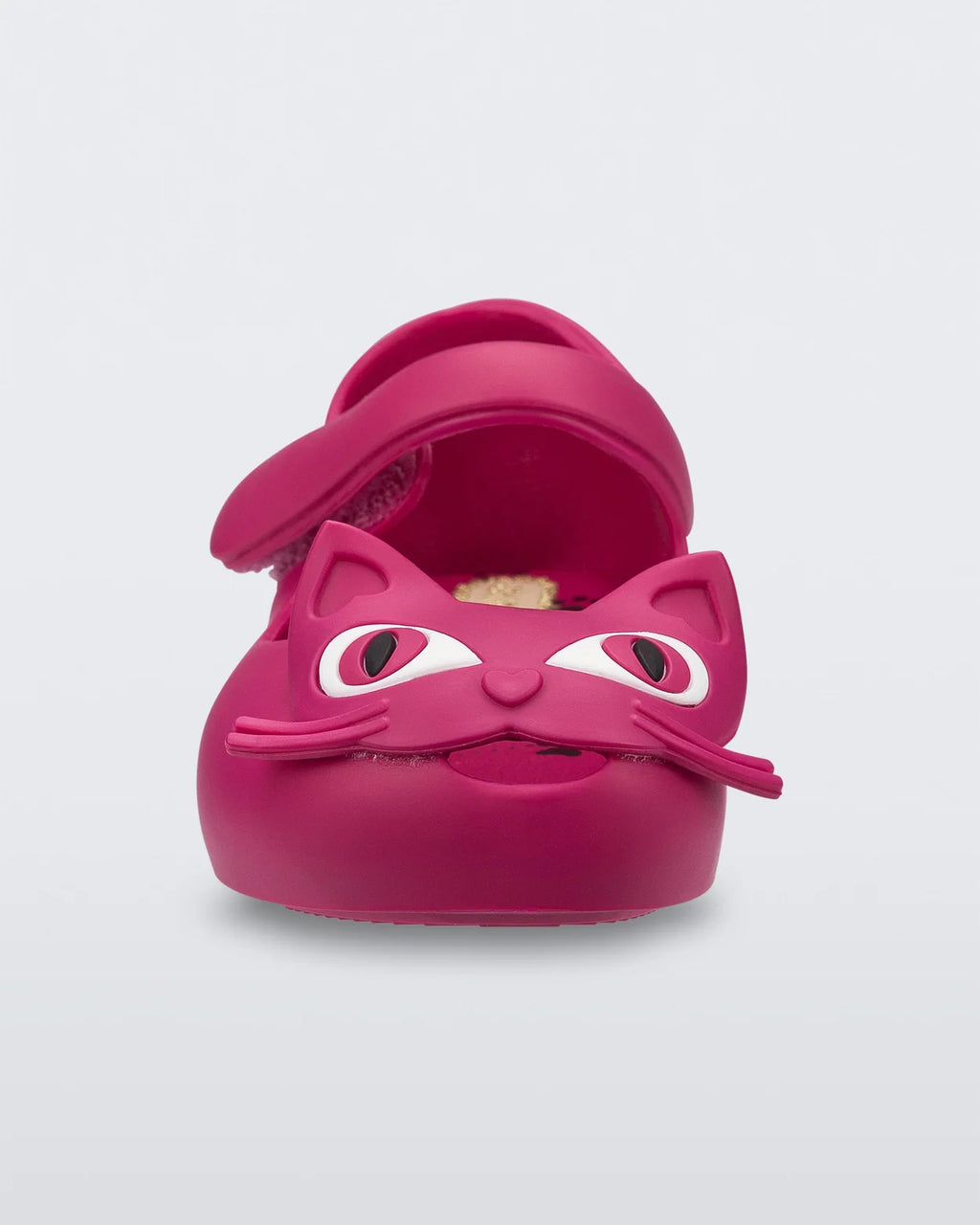 Fuşya Mini Melissa Ultragirl Kedi çifti üstten açıyla; pati desenli iç taban net şekilde görünüyor.