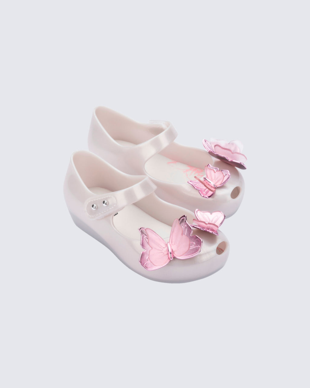 Mini Melissa Ultragirl Fly Baby kelebek aplikeli beyaz bebek ayakkabısı