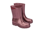Mini Melissa Welly INF glitter pink simli pembe renkli kız çocuk yağmur botu çapraz görünüm