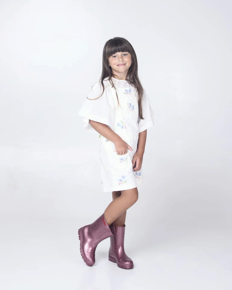 Mini Melissa Welly INF – Glitter Pink Yağmur Çizmesi