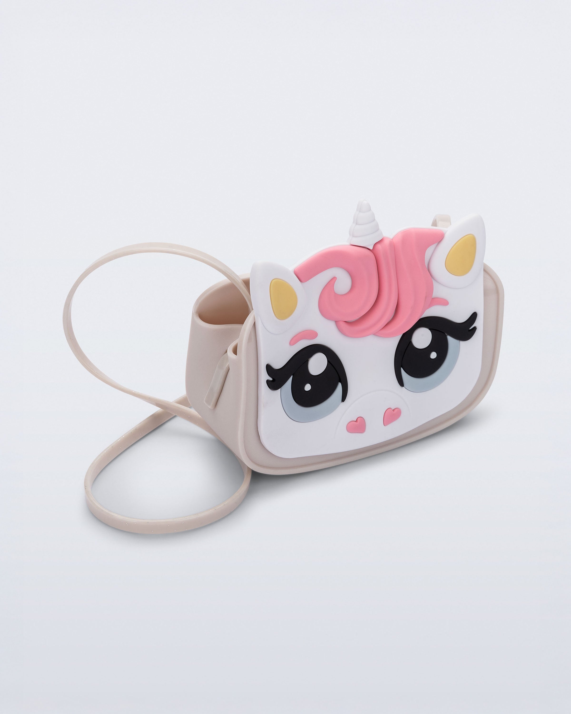 Mini Melissa Dreamy Uni Bag bej renk unicorn detaylı mini çanta