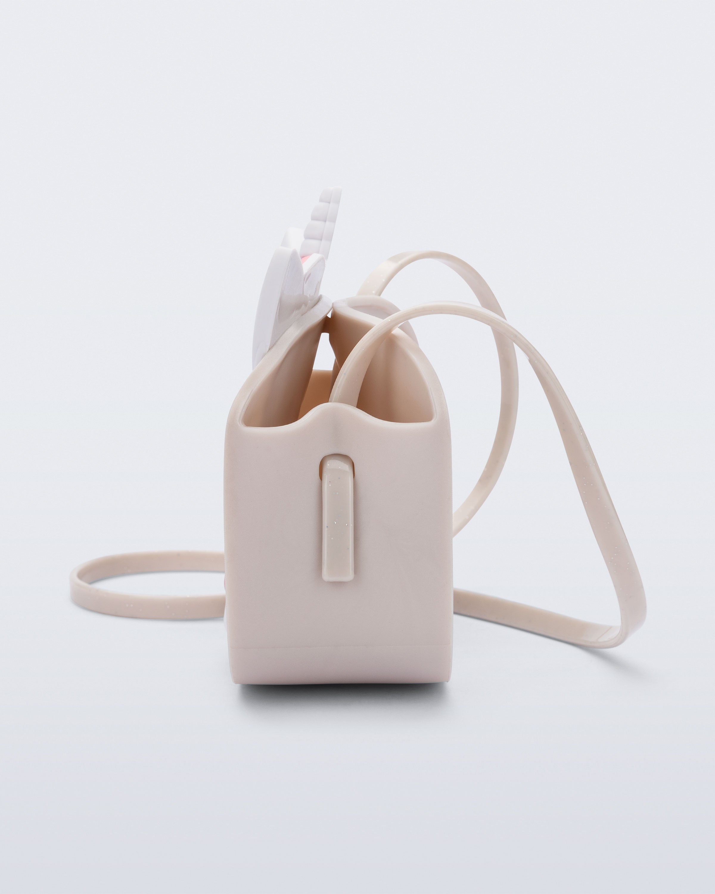 Mini Melissa Dreamy Uni Bag bej sabit askılı unicorn çanta yan görünüm