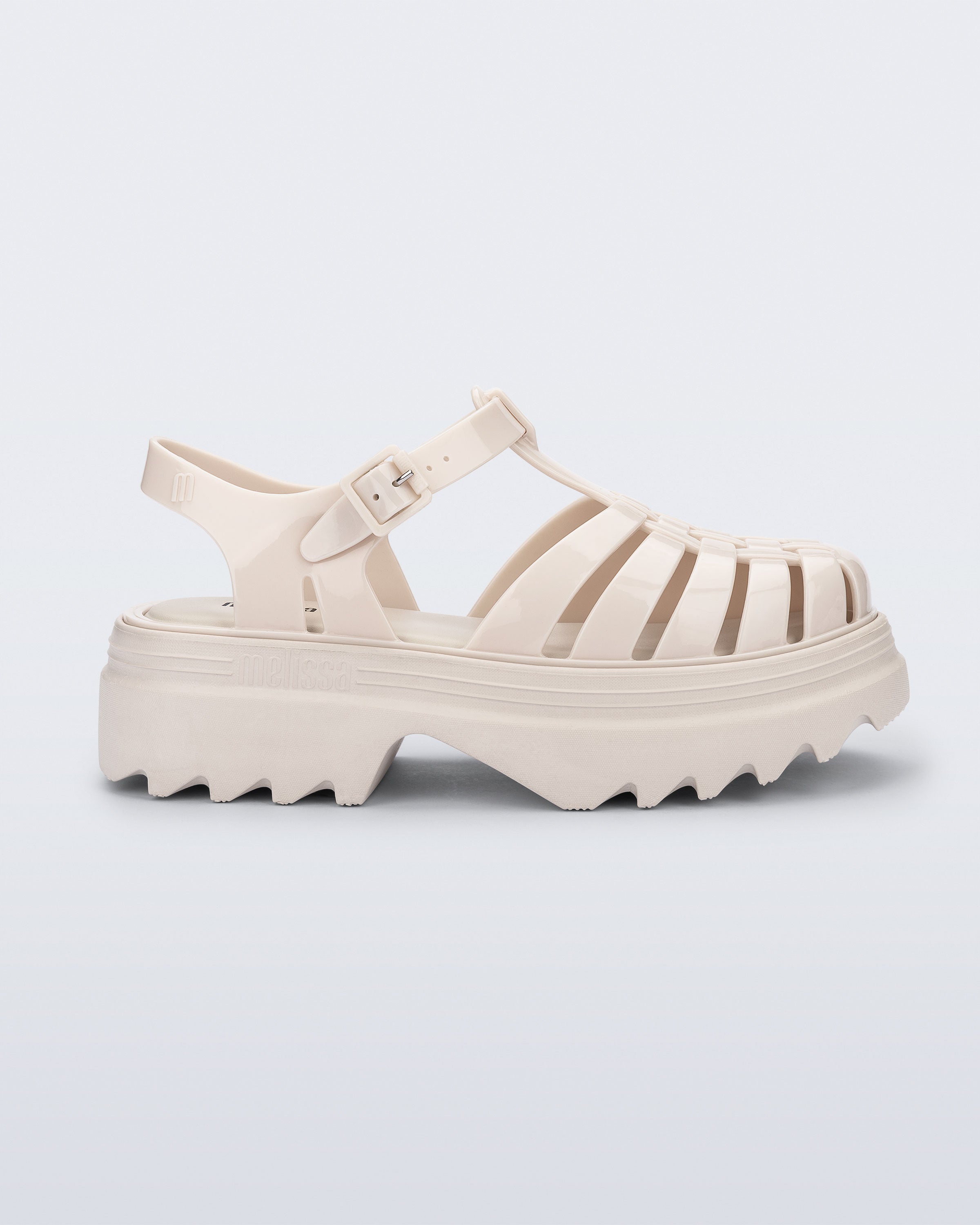 melissa possession platform II bej kadın sandalet yandan görünüm riki