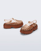 Melissa Possession Platform II fisherman örgü detaylı transparan platform sandalet üstten görünüm