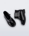 Mini Melissa Chelsea Boot II Fermuarlı Siyah Kız Bebek & Çocuk Bot | 22-30 Numara | İkonik Kokulu