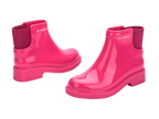 Mini Melissa Chelsea Boot II INF pembe arka ve yan görünüm, modern Chelsea bot stili, kolay giydirme özelliği