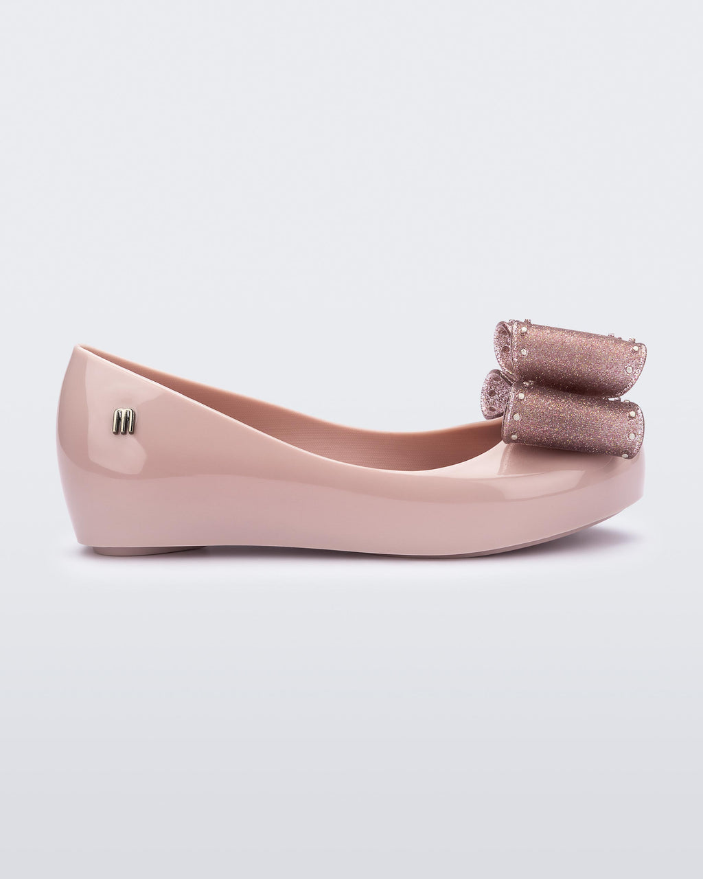 mini melissa cocuk babet classic bow buyuk fiyonk kurdela yan gorunum