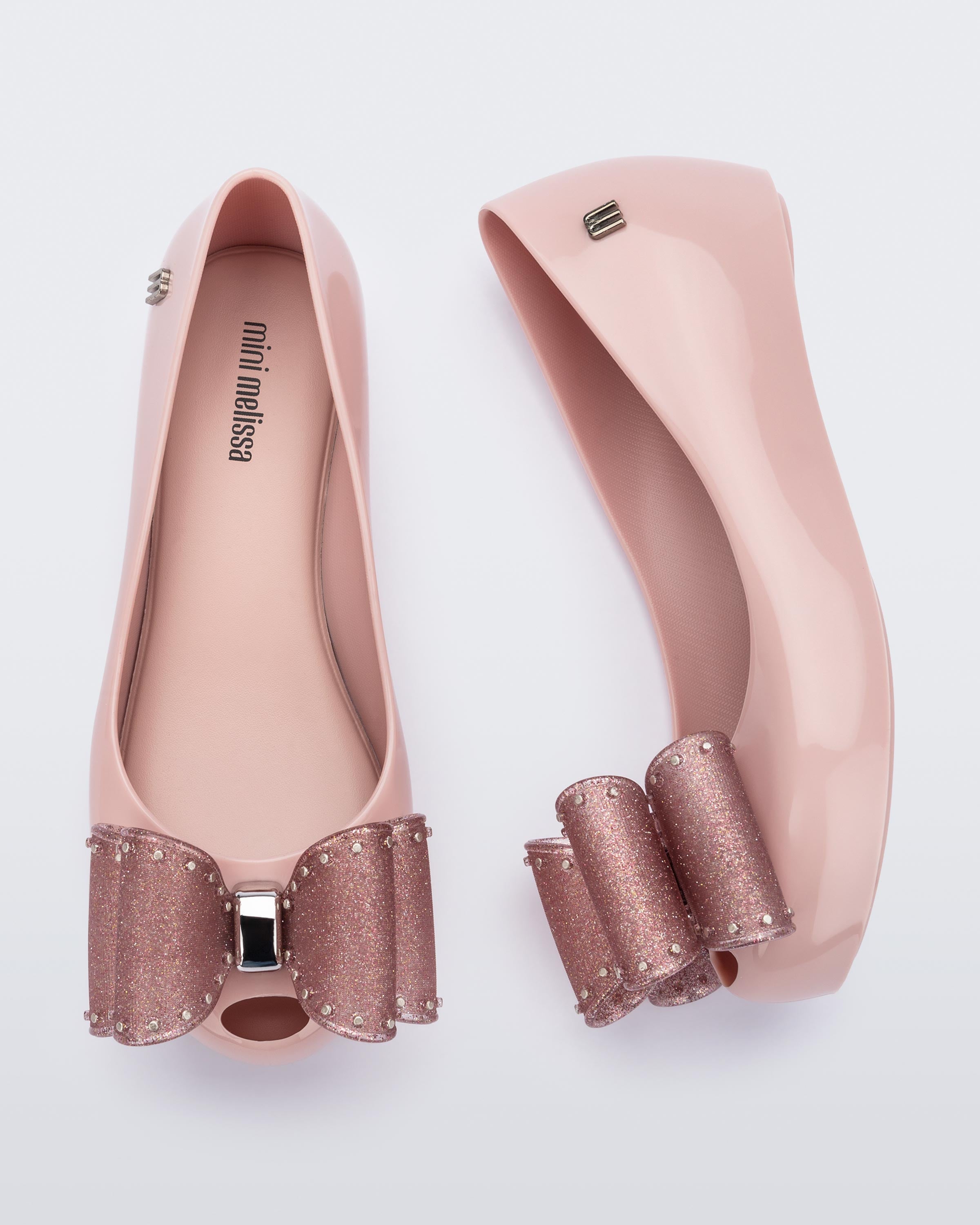 mini melissa cocuk babet classic bow buyuk fiyonk detay