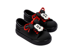 Mini Melissa HIP Mickey and Friends siyah renkli çıkarılabilir Mickey Mouse figürlü çocuk sneaker ayakkabı çapraz görünüm