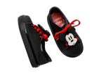 Mini Melissa siyah çocuk sneaker yan yüzey kırmızı bağcık ve şok emici Grenflex taban detayı