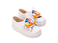 Mini Melissa HIP Mickey and Friends beyaz renkli çıkarılabilir figürlü bebek sneaker ayakkabı çapraz görünüm