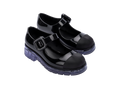 Mini Melissa June siyah kız çocuk Mary Jane ayakkabı çifti, kalın şeffaf tabanlı, modern ve şık tasarım
