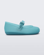Mini Melissa Soft Ballerina turkuaz kız bebek babet ayakkabı yan görünüm