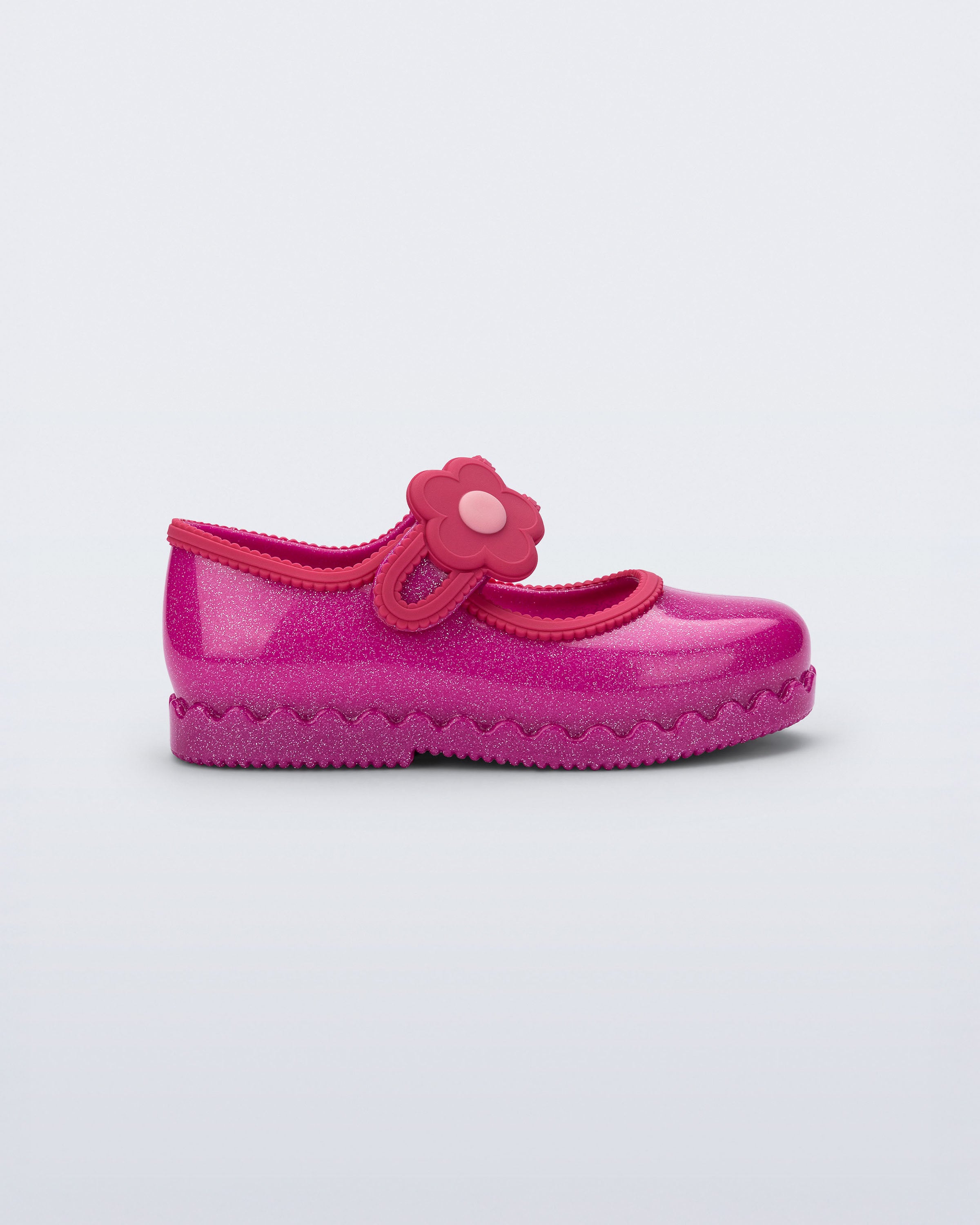 Mini Melissa Hip Ballerina Baby pembe simli çocuk ayakkabısı, günlük kullanım için ideal