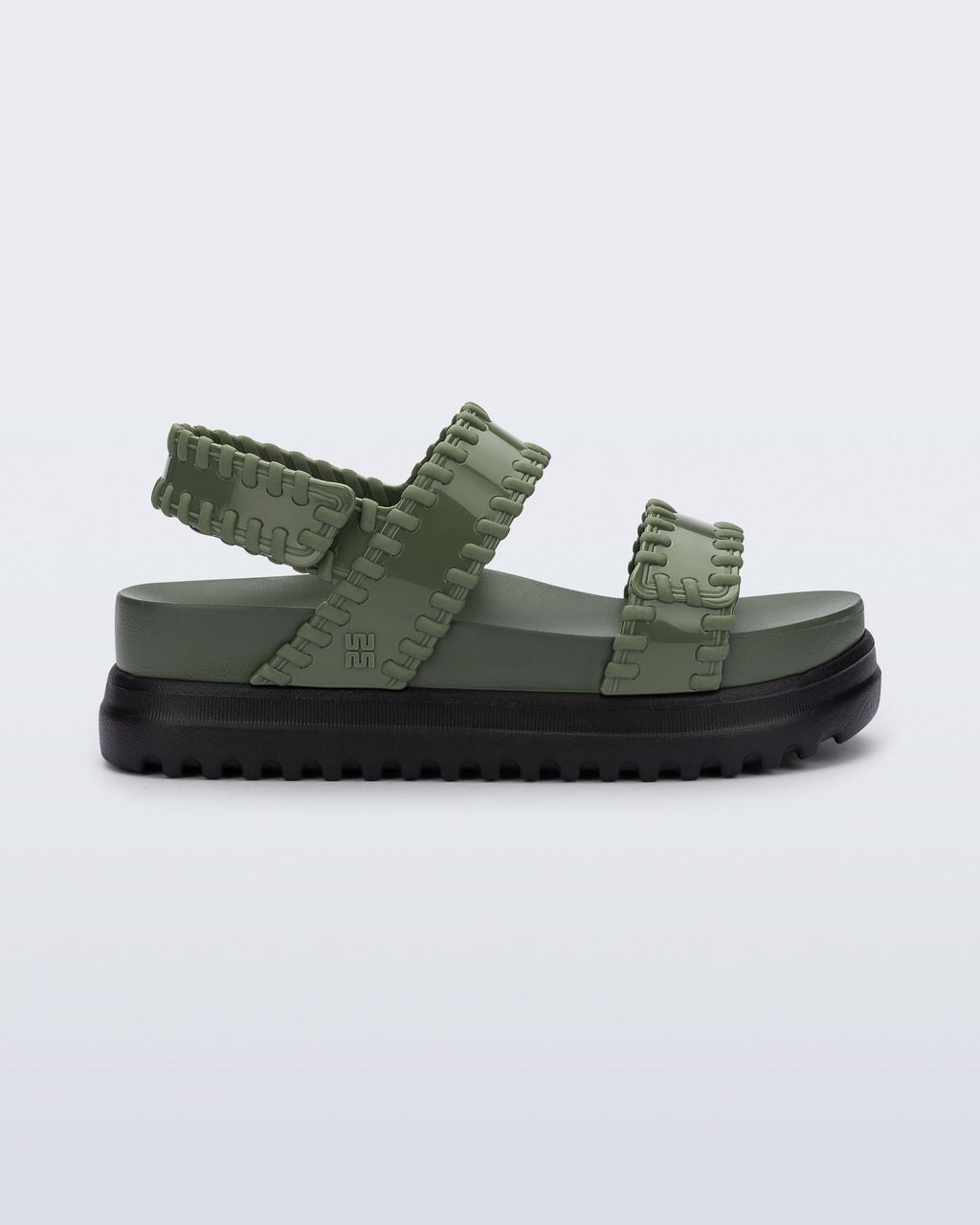 melissa dune platform yesil kadin platform sandalet urun fotografi yan aci