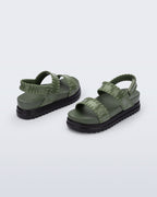 melissa dune platform yesil kadin sandalet capraz aci urun fotografi